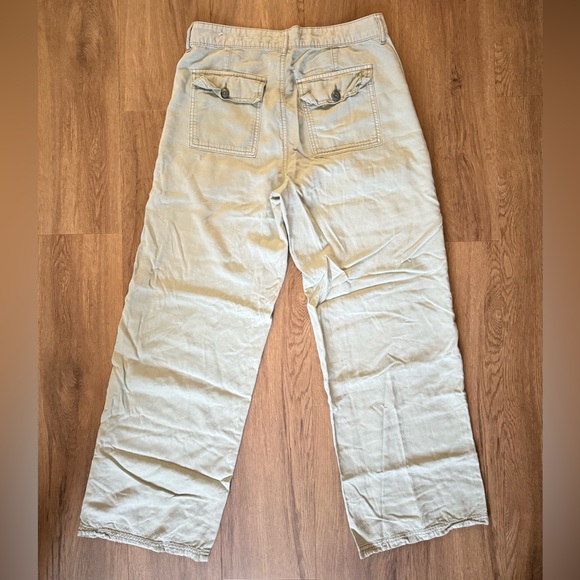 Casual Khaki Greem Baggy Cargo Pants - Picture 2 of 2